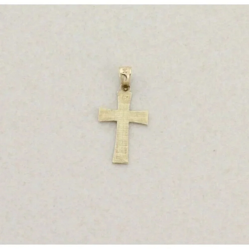Pendant Only 14k Yellow Gold Cross Pendant - Picture 3 of 4